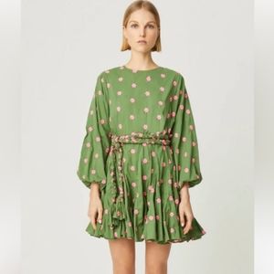 Rhode green w pink mini dress
